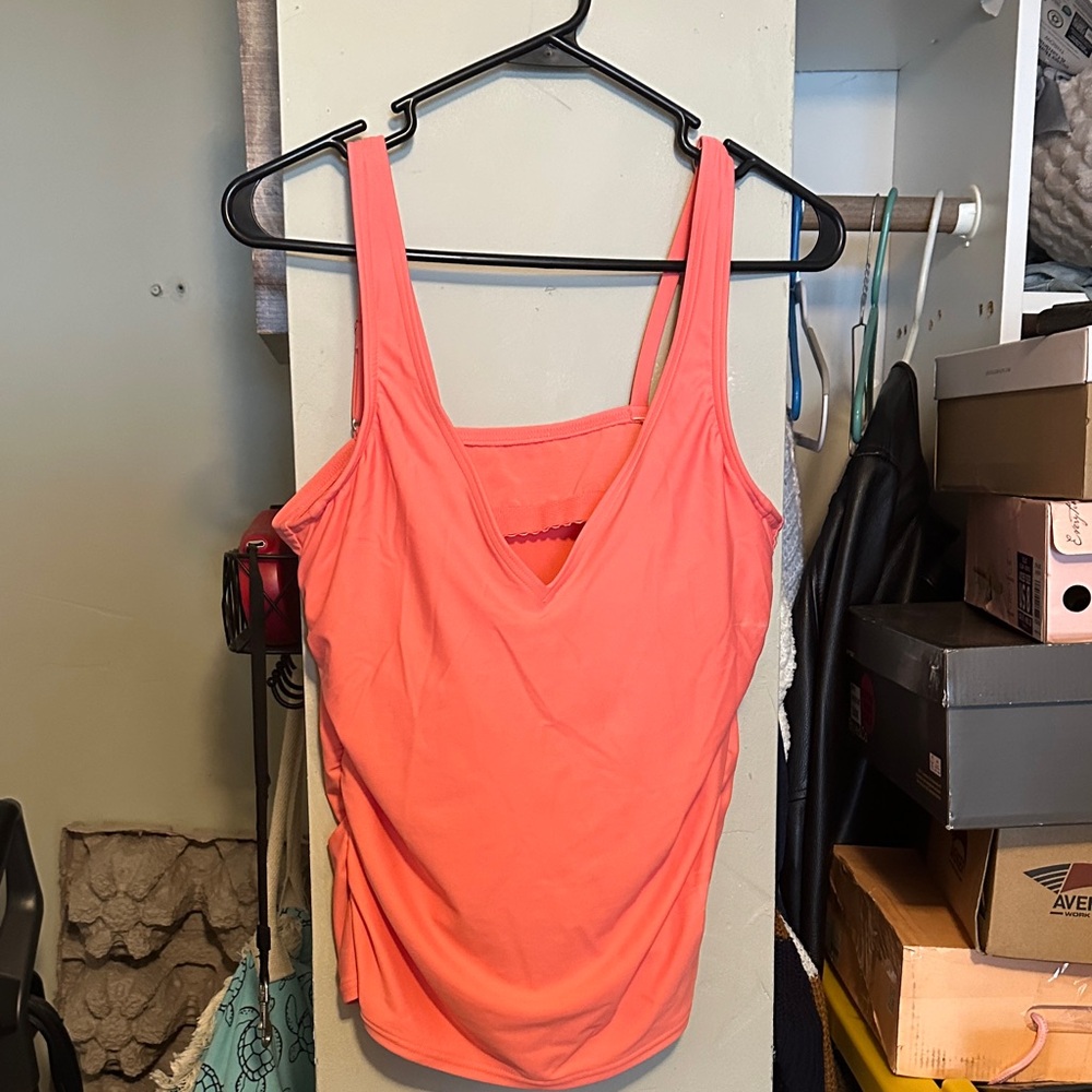 Lands' End Coral Women's Swim Tank Top